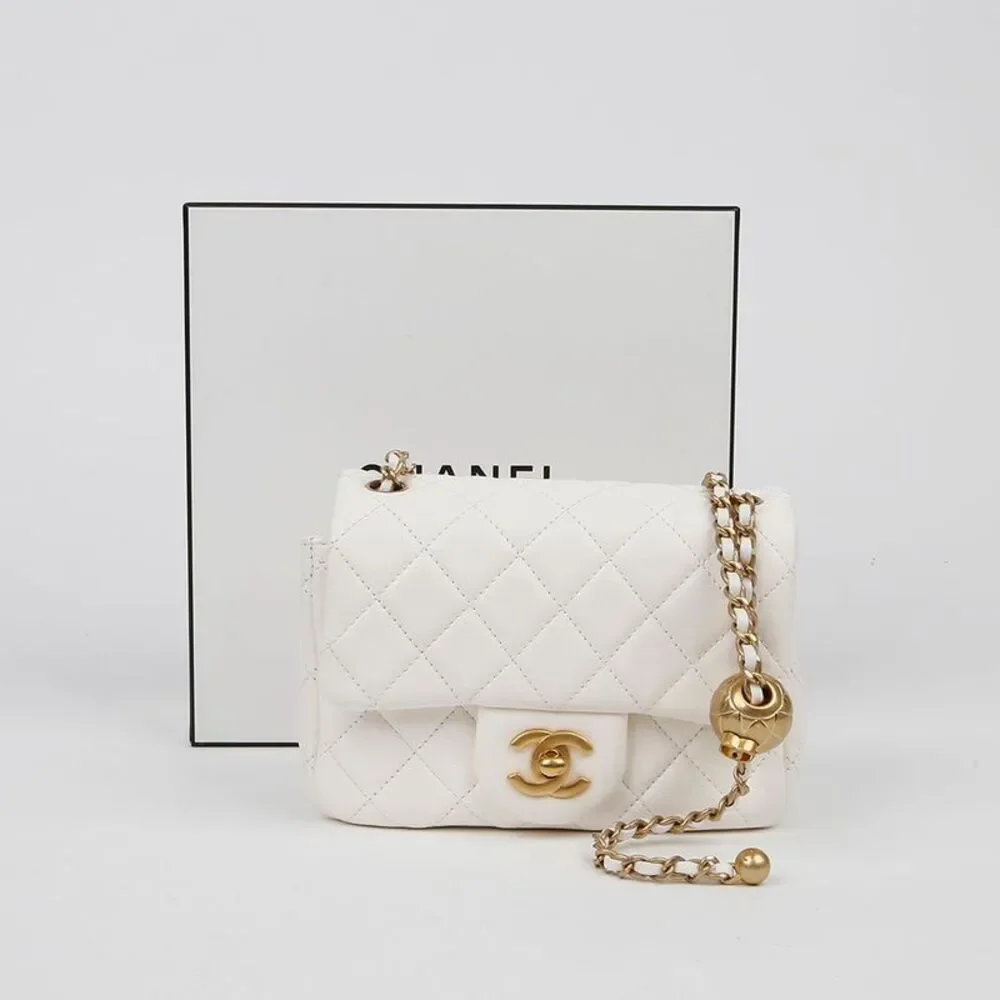 Petite Sac Golden Ball Chain Shoulder Crossbody Bag